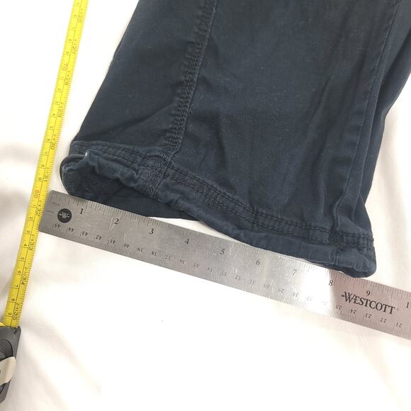 Dash Button Zip Cargo Dark Wash Pants Womens Size 18W Black - Picture 7 of 9